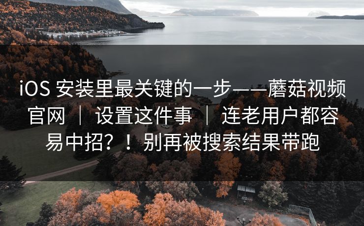 iOS 安装里最关键的一步——蘑菇视频官网 ｜ 设置这件事 ｜ 连老用户都容易中招？！别再被搜索结果带跑